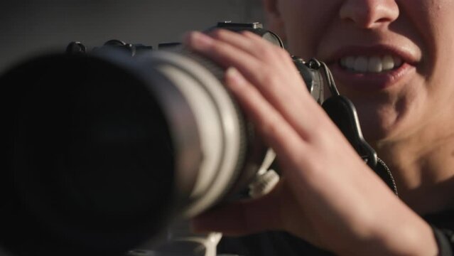 Women Getting Excited While Taking a Picture, Happy Female Photographer