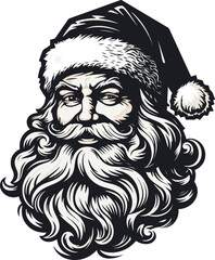Santa Clause Head Cartoon Mascot Logo