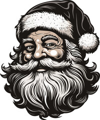 Santa Clause Head Cartoon Mascot Logo