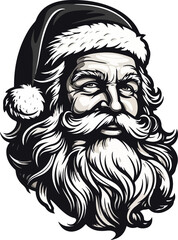 Santa Clause Head Cartoon Mascot Logo