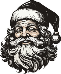 Santa Clause Head Cartoon Mascot Logo