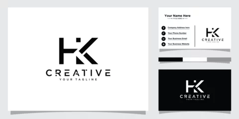 Foto op Plexiglas Initial Letter HK Logo Design vector Template. Creative HK Logo Design © klik_art