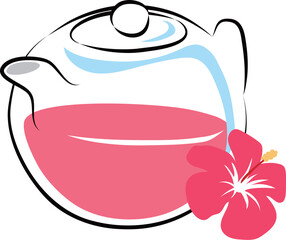 ハイビスカスティーティーポット