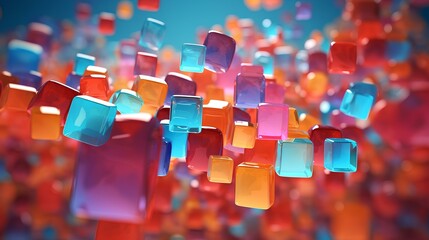 abstract colorful cube background