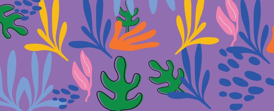 Abstarct decorative floral pattern. Vector Illustration.