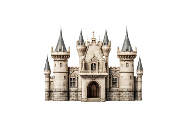 Fototapeta na wymiar Miniature Castle Shot On Isolated background