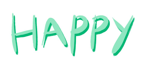 happy 행복 캘리그라피 