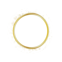 Tuinposter gold circle frame © thekopmylife