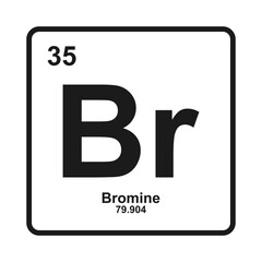 Bromine element icon - obrazy, fototapety, plakaty