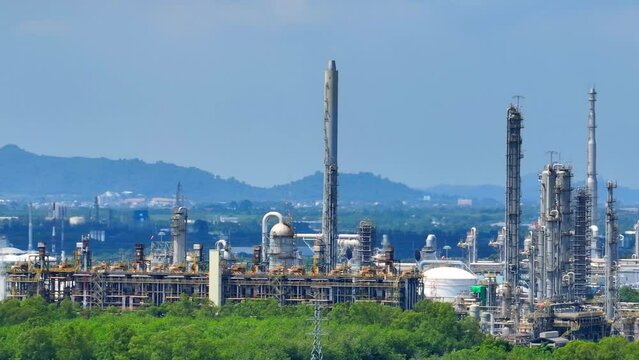 From the heavens, the power plants in the energy industrial estate emerge like titans of industry, exhaling power and progress into the world below. Energy industry thrives on electrical power.
