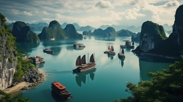 Ha Long Bay Vietnam beautiful landmark