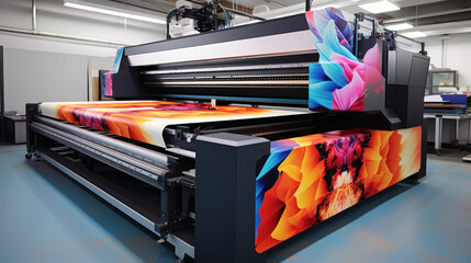 Large format digital printing machine - obrazy, fototapety, plakaty