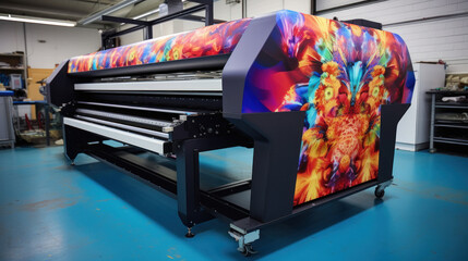 Large format digital printing machine - obrazy, fototapety, plakaty
