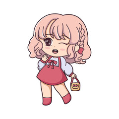 Chibi Anime Character Design Illustration