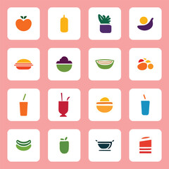 Fototapeta na wymiar Colorful food logo icon collection vector