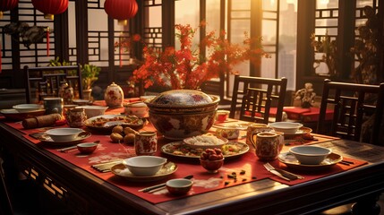 chinese new year food  set