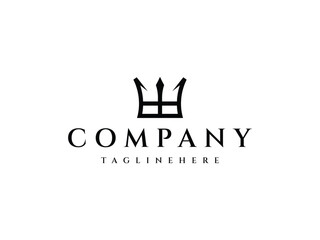 luxury crown king queen logo design