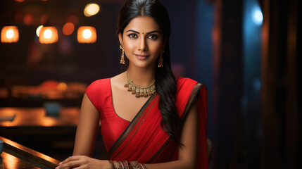 young indian woman in traditional wear