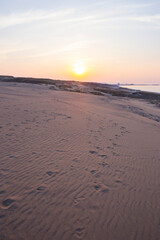 秋の鳥取砂丘の夕景 鳥取県 鳥取砂丘