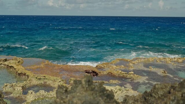 Blow hole at Tinian, Northern Mariana Islands, slow motion