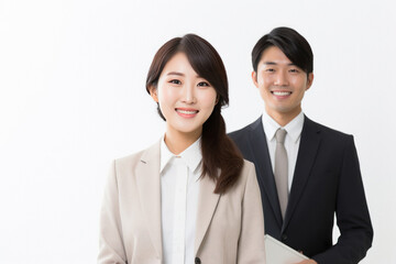 Japanese man and woman standing together