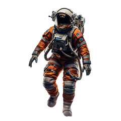 Space exploration concept. Astronaut in suit. On white background