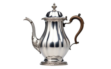 Silver Coffee Server On Transparent PNG