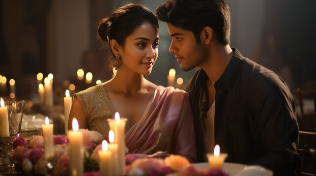 Young Couple Celebrating Valentine Day