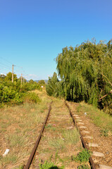 railway tracks in the countryside