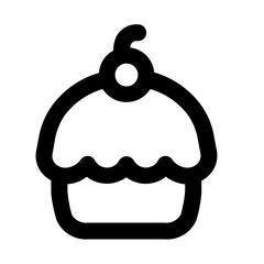 cupcake line icon