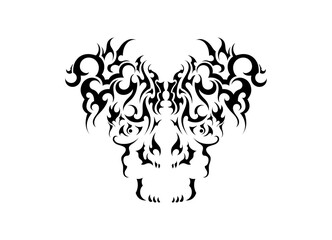 Obraz premium goblin abstract mythical creature face symbol sticker