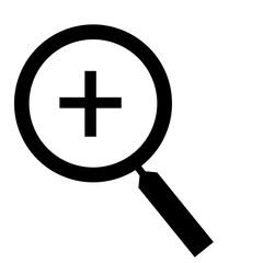 Magnifying glass with plus symbol 