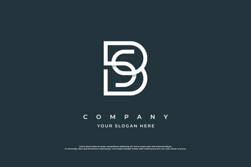 Letter BS Logo or SB Monogram Logo Design Vector