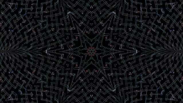 Abstract background moving stripes and flashing with shining light dots. Animation with circles	