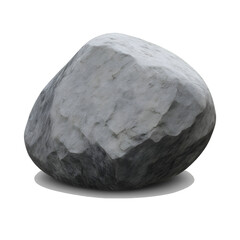 Fototapeta premium black stone on white background, ai generative