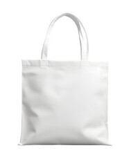Mock up of pure white tote bag on transparent background - obrazy, fototapety, plakaty