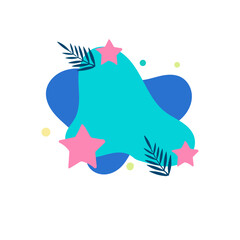 summer fluid with tropical leave and fruit 