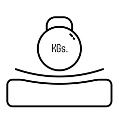 weighting mattress line icon