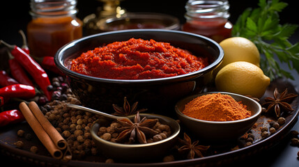 spices in a bowl HD 8K wallpaper Stock Photographic Image