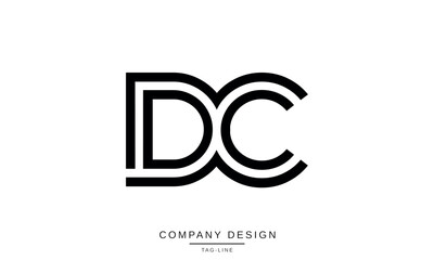 Fototapeta premium CD, DC, Abstract Letters Logo Monogram