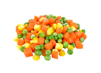 Mix of vegetable containing carrots, peas, and corn transparent png