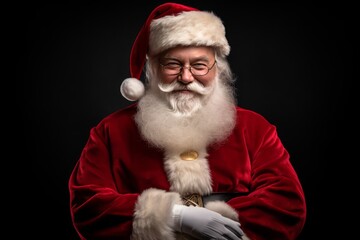 Santa Claus Smilling on black background