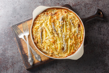Janssons frestelse or Jansson's temptation is a creamy potato casserole traditionally served at...