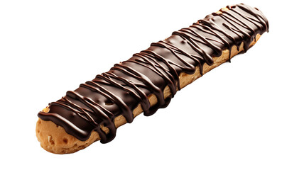 Chocolate dipped cookie stick with Clipping path.