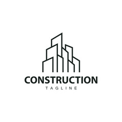 Modern City Building Logo Design, Luxurious and Simple Urban Architecture