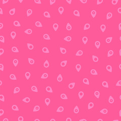 Seamless pattern with pink map pin