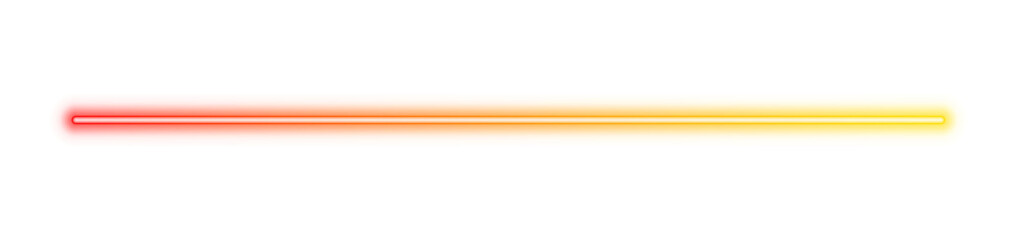 Illustration of neon electric style line. Red orange yellow flame gradient color. Isolated on transparent background © Chris1305