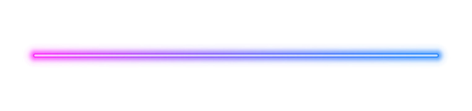 Illustration of neon electric style line. Pink purple blue gradient color. Isolated on transparent background