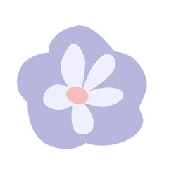 Cute purple flower cartoon 
