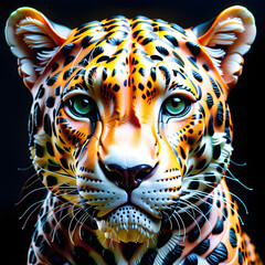 A Sweet Artistic Stroll: A Creative Extravaganza of Beautiful Jaguars Captured in Sugar Art.(Generative AI)